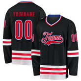 Mesh Custom Hockey Fan Shirt Stitched Printed with Stitched Printed Name Number Logo for Team Uniforms