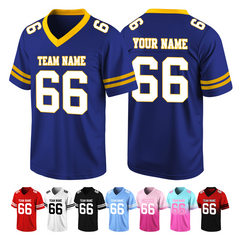 Custom Football Fan Jersey with Team Name and Player Number Team Uniform