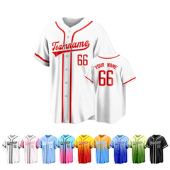 Custom Button Down Baseball Jersey with Custom Text and Number Embroidered Name Number