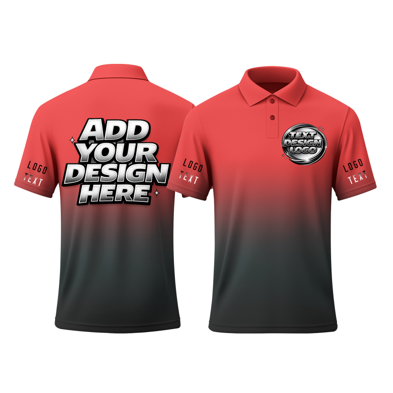 Custom Uniform Printed Polo Shirt with School Logo Printed Design for Service Teams
