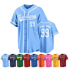 Custom Baseball Shirt with Name Number and Logo Stitched Printed Name Number
