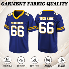 Custom Football Fan Jersey with Team Name and Player Number Team Uniform