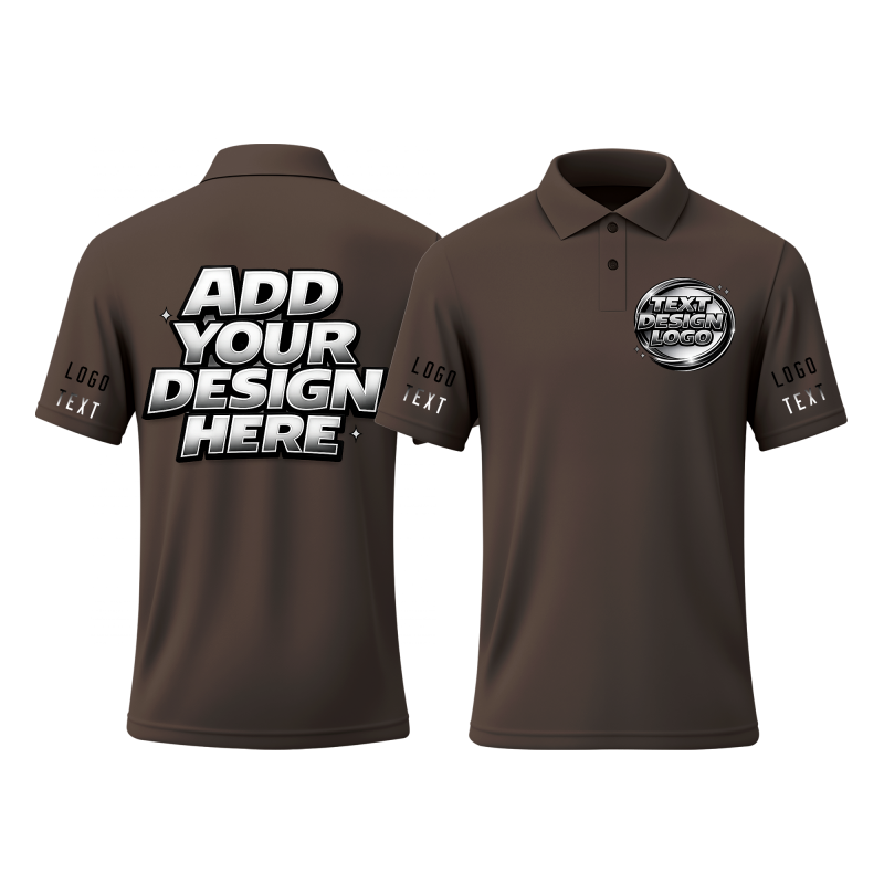 Custom Business Printed Polo Shirt with Team Text for Service Teams