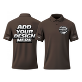 Custom Business Printed Polo Shirt with Team Text for Service Teams