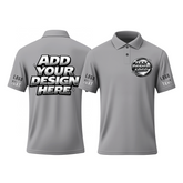 Custom Team Printed Polo Shirt with Custom Printed Logo Name Text for Staff Team Events