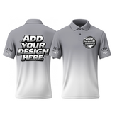 Custom Work Printed Polo Shirt with Golf Team Logo Printed Design for Adults and Youth