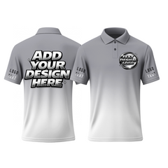 Custom Work Printed Polo Shirt with Golf Team Logo Printed Design for Adults and Youth