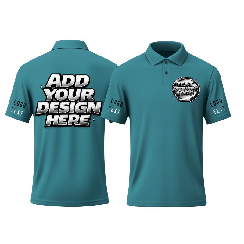 Custom Printed Polo Team Uniform with Custom Names and Logos for Group Outfit