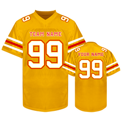 Custom Football Fan Shirt with Custom Text and Number Stitched Printed