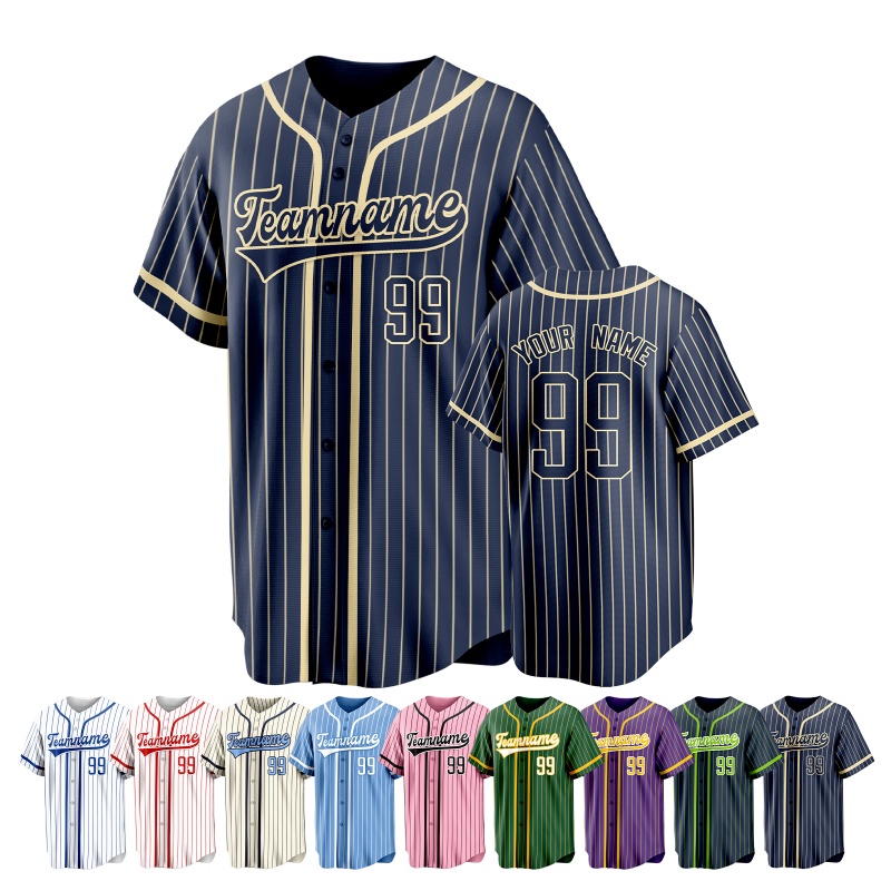 Short Sleeve Custom Baseball Shirt with Player Name and Number