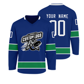 Custom Hockey Game Jersey with Sleeve Number Hockey Gift with Personalized Name Number Logo for Teams Players and Fans