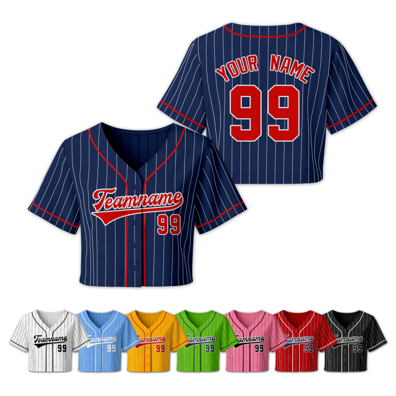 Stitched Printed Personalized Baseball Shirt with Custom Name Number