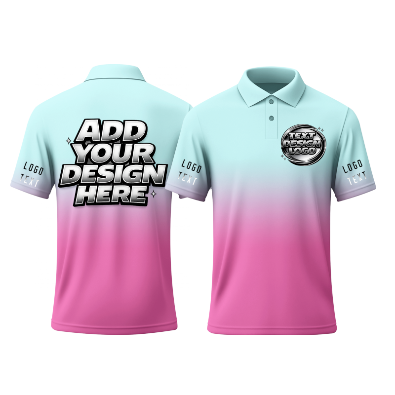 Custom Company Printed Polo Shirt with Employee Name and Logo for Family Groups