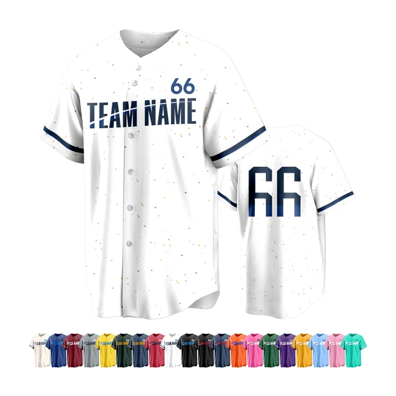 Slim Fit Custom Baseball Team Jersey with Name Number and Logo