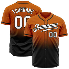 Custom Button Down Baseball Jersey with Personalized Name Number