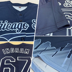 Pinstripe Personalized Baseball Shirt with Full Custom Design