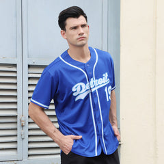 Personalized Style Custom Button Down Baseball Jersey with Personalized Team Logo