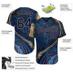 Custom Button Down Baseball Jersey with Personalized Name Number for Birthday Gift