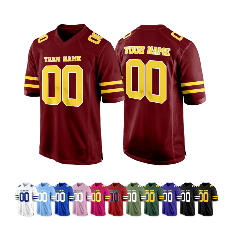 Personalized Football Team Jersey Stitched Printed Name Number