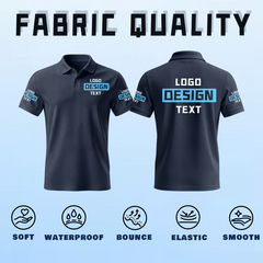 Printed Custom Printed Logo Polo Uniform with Employee Name and Logo for Coaches and Players
