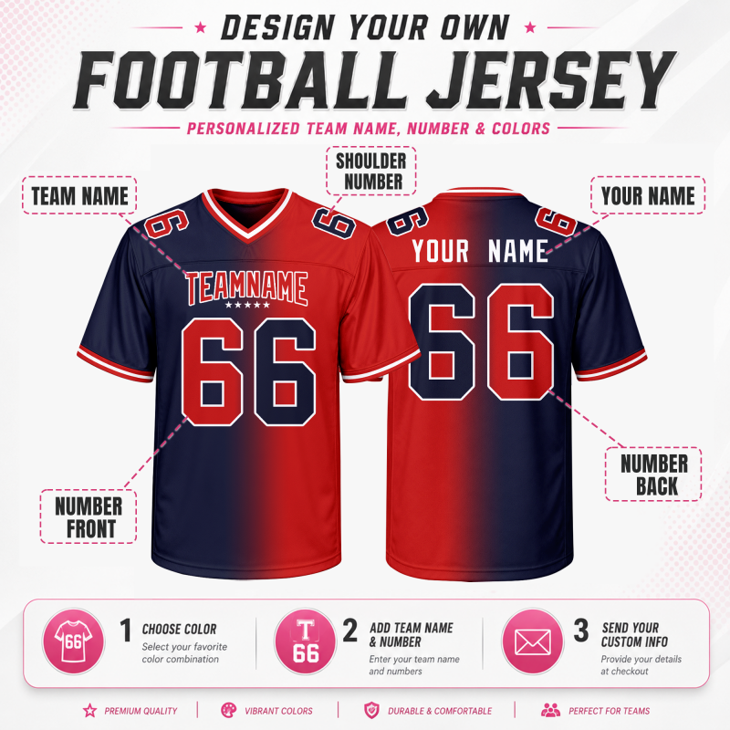 Personalized American Football Jersey with Player Name and Number Football Gift