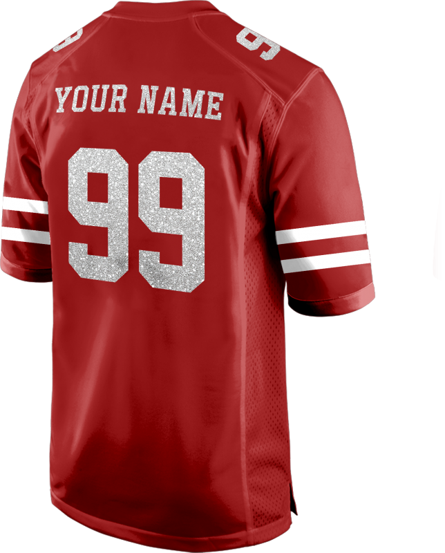 Personalized Football Team Jersey with Custom Front Text