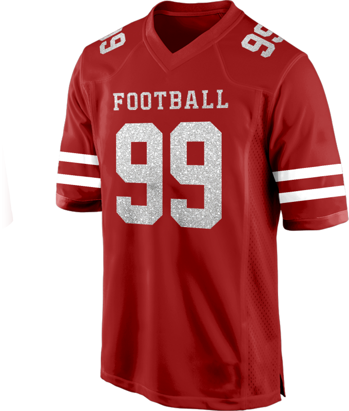 Personalized Football Team Jersey with Custom Front Text