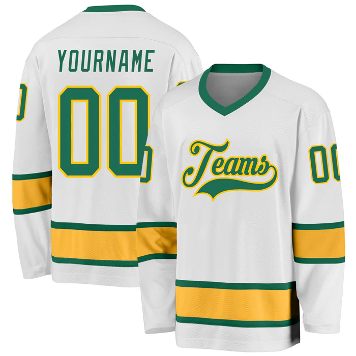 Custom Hockey Team Jersey for Group Orders with Custom Text Number Sleeve Patch and Team Logo Design