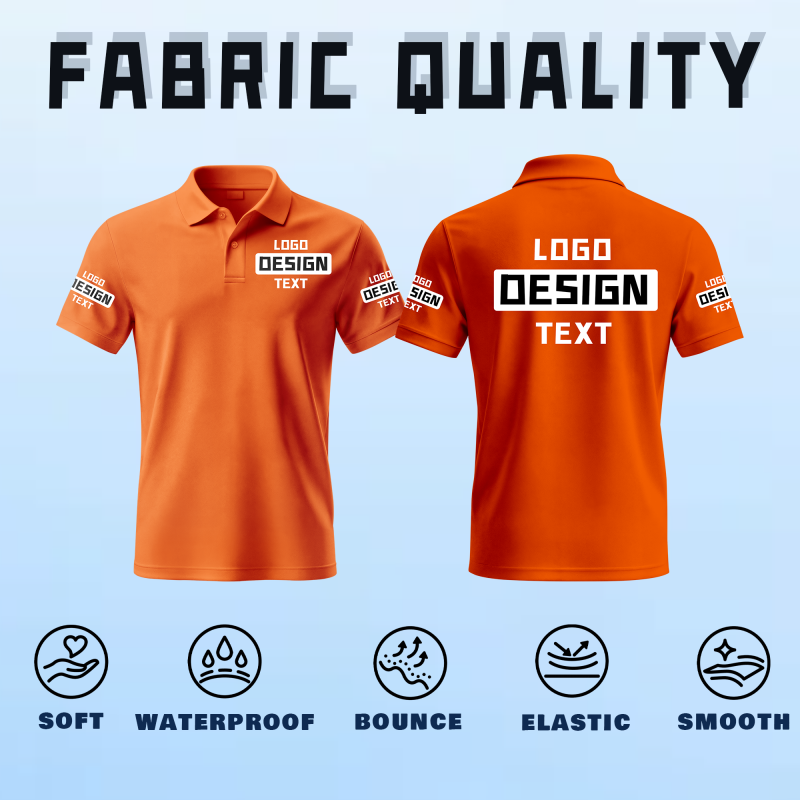 Custom Team Printed Polo Shirt for Employee Gift with Printed Logo Name Text
