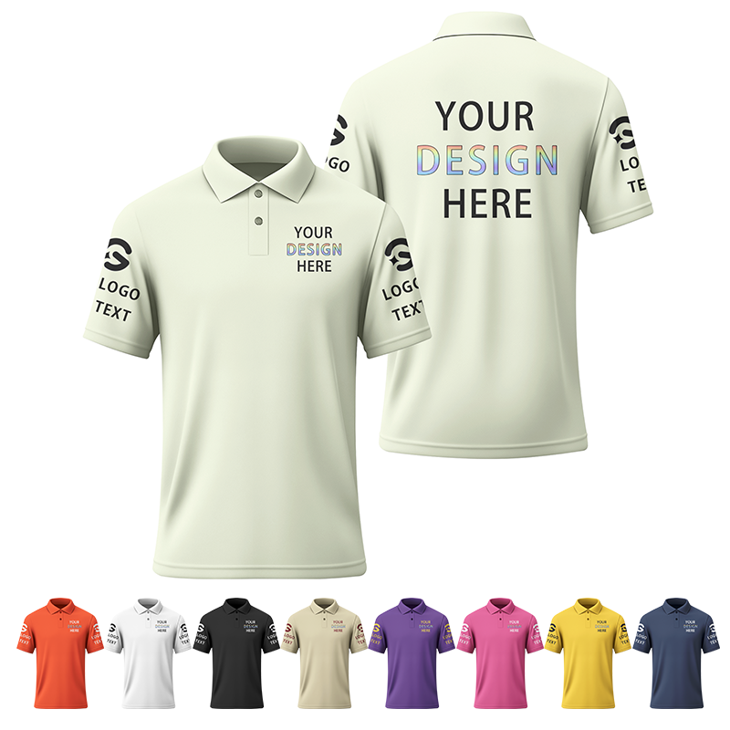 Casual Custom Printed Polo Team Uniform Printed Design for Business Team Uniforms