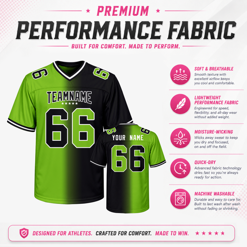 Custom Football Fan Jersey Stitched Printed Name Number Logo for Sports Clubs