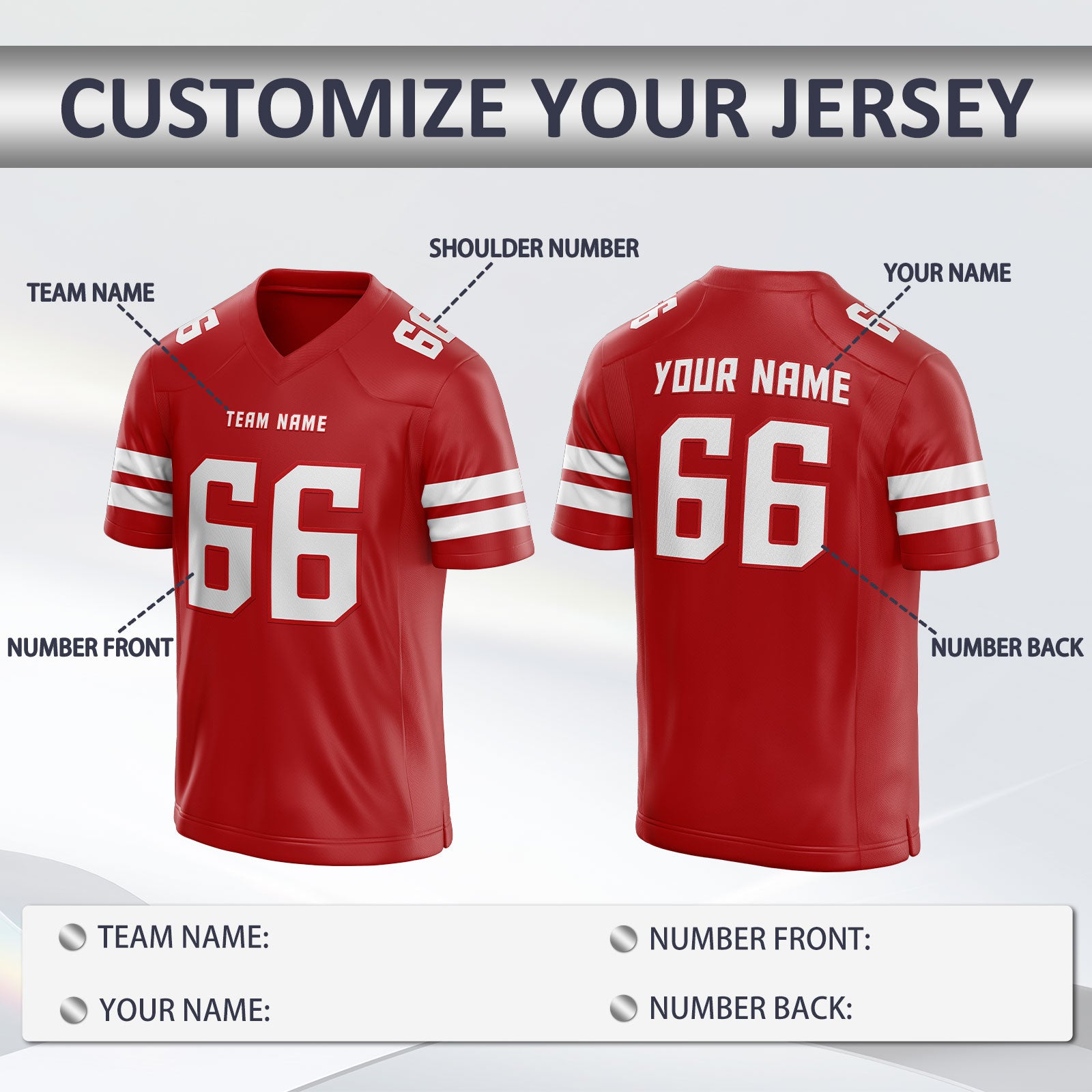 Game Uniform Style Custom Football Uniform Stitched Printed Name Number