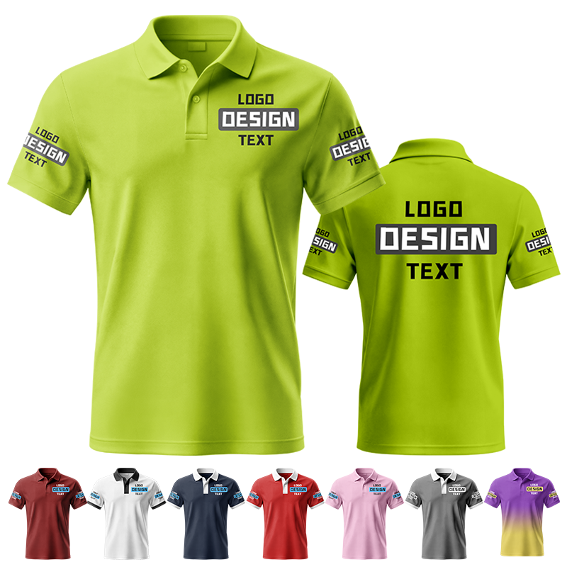 Business Custom Event Printed Polo Shirt Printed Design for Business Team Uniforms