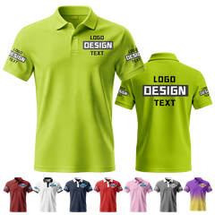 Business Custom Event Printed Polo Shirt Printed Design for Business Team Uniforms