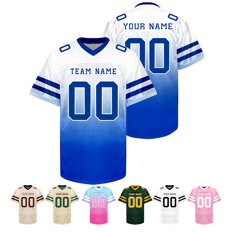 Personalized American Football Jersey with Custom Name Number Stitched Printed