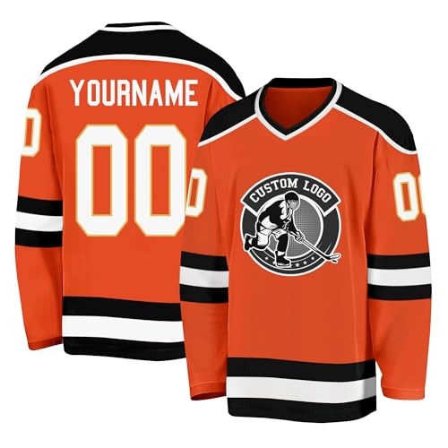 Stitched Printed Name Number Custom Ice Hockey Jersey with Custom Front and Back for Teams Players Fans Men Women Youth Kids