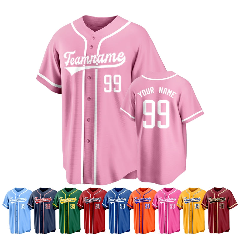 Custom Baseball Jersey Pinstripe with Personalized Name Number