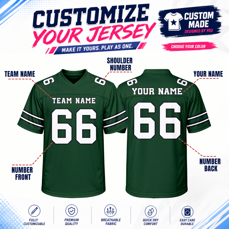 Custom Football Uniform Stitched Printed Team Customization for Football Players