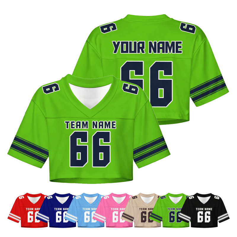 Custom Football Fan Shirt with Shoulder Number Game Day Shirt