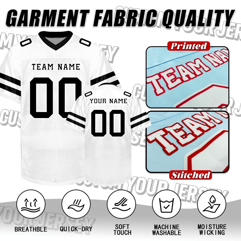 Custom Football Game Jersey with Custom Name Number Team Uniform