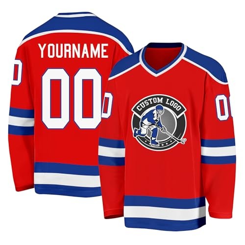 Stitched Printed Custom Design Custom Hockey Shirt for Team Game Wear with Stitched Printed Name Number Team Logo for Men Women Youth Kids