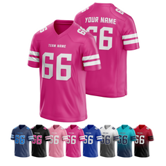 Custom Football Game Jersey with Personalized Team Logo with Stitched Printed Name
