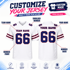 Custom Football Team Uniform with Back Name and Number Stitched Printed Custom Design