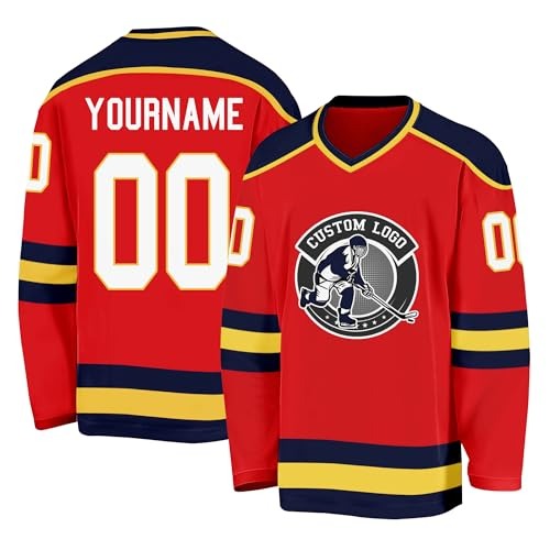 Personalized Ice Hockey Jersey Stitched Printed Team Logo for Ice Rink Event for Teams Players Fans Men Women Youth Kids