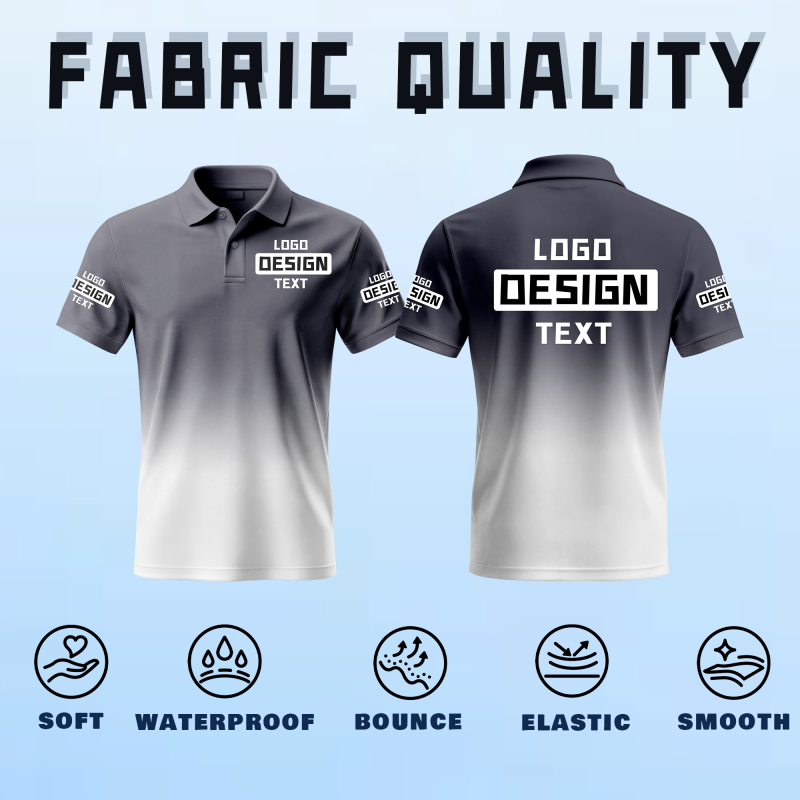 Custom Logo Printed Polo Shirt with Custom Text and Logo for School Clubs