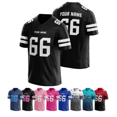 Custom Football Shirt Stitched Printed Name Number Logo for Kids Teams