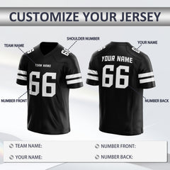 Custom Football Shirt Stitched Printed Name Number Logo for Kids Teams