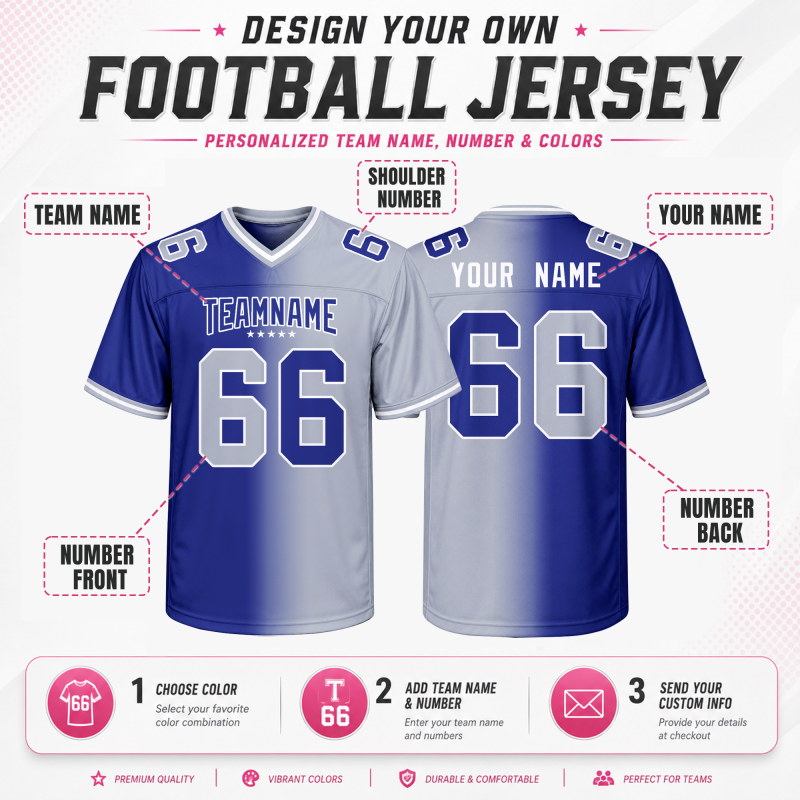 Sleeve Stripe Custom Football Game Jersey for Friends and Families
