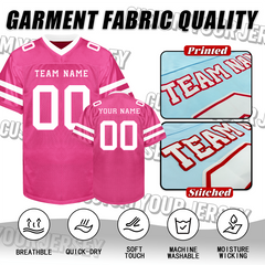 Custom American Football Jersey with Custom Patch Logo with Stitched Printed Name Number