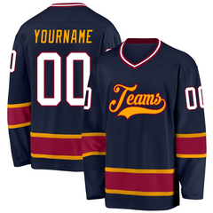 Custom Ice Hockey Jersey with Back Name and Number Hockey Gift with Custom Logo Name Number for School Teams and Fan Groups